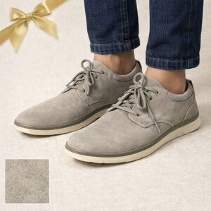 Clarks Braxin Low Suede Sneaker Grey Size 9